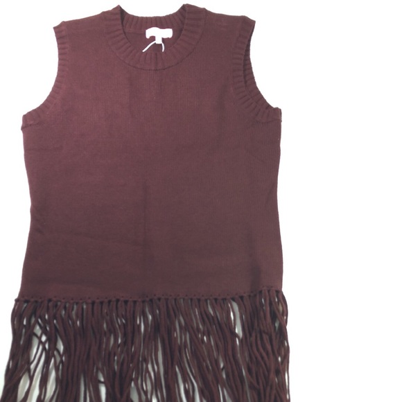 Re:named sweater fringe tank burgundy Shopbop - Picture 7 of 8
